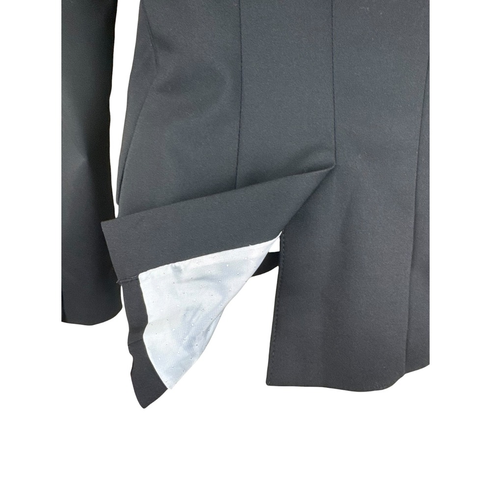 H&M Black Tailored One Button Blazer Jacket Size 4 Fitted Career Workwear - Picture 5 of 8